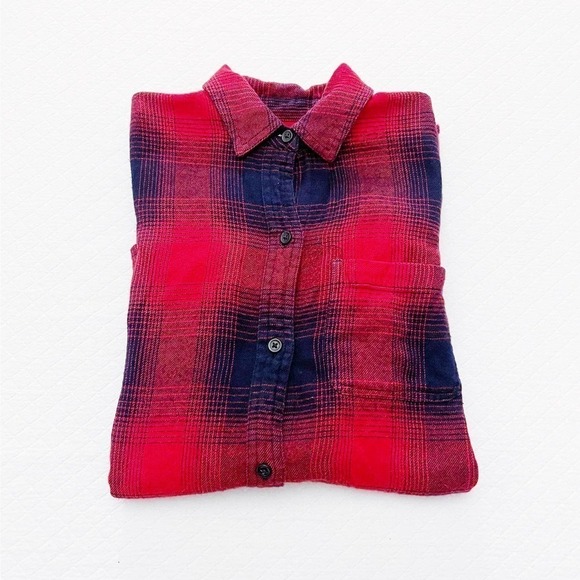 Madewell Classic Flannel Long Sleeve Button Down Shirt SXL - Picture 5 of 5